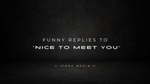 150 Funny Replies to “Nice to meet you”
