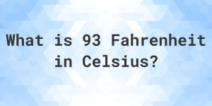93 F to C: Quick Temperature Conversion