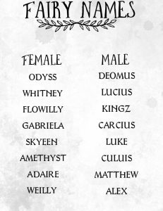 Fairy Name for Boy Bellabeat.com