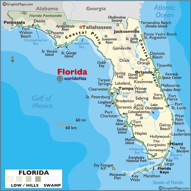 Map of Florida Gulf Coast Panhandle - Panhandle FL Map Of Beachesa 