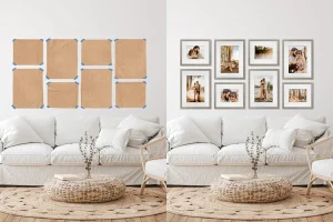 Before & After: Transforming Blank Walls with Collage Frames