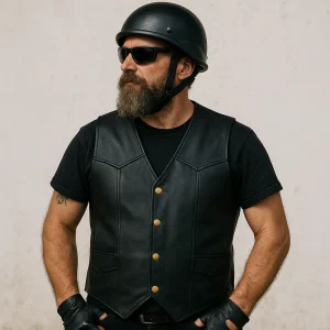 How to Buy the Right Men’s Leather Motorcycle Vest for Style, Comfort, and Durability